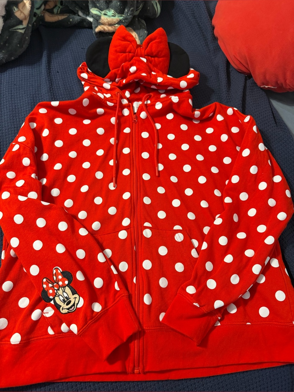 Red Polka Dot Minnie Hoodie with Ears
